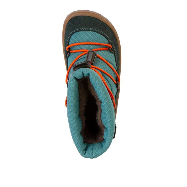 Chlapčenské zimné barefoot topánky TEX TRACK WOOL Petroleum G3160251-3 - 34