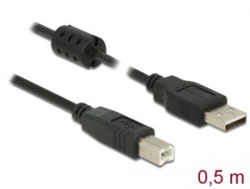 Delock Kábel USB 2.0 A (M) - USB 2.0 B (M) 0.5m čierna (84894)