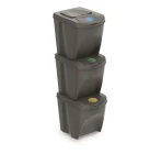 Prosperplast SORTIBOX 3 x 25 l šedá / Odpadkový kôš (IKWB20S3-405U)