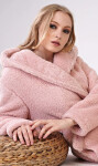 Dámsky krátky župan s kapucňou Sweet dreams Powder pink - Vienetta S starorůžová