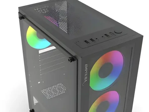 INCA Empousa čierna / Mid-Tower / ATX / 1x USB 3.0 2x USB 2.0 / 2x 3,5" + 1x 2,5" / tvrdené sklo (EMG-15XN)