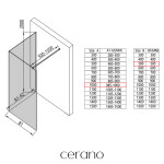 CERANO - Sprchová zástena Walk-in Onyx Corner Cube Ľ/P - 8 mm - hranatá vzpera - chróm, bronzové sklo - 100x50x200 CER-688315