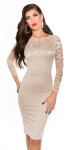 Elegant KouCla midi pencil dress with lace SAFIR 12