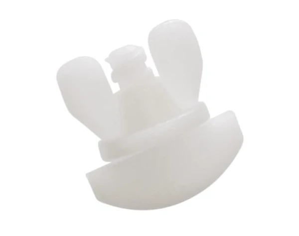 Nastaviteľný doraz záclonovej koľajničky biely, plastový, sada (6 ks)%