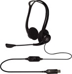 Logitech 960 USB Headset čierna slúchadlá mikrofónom stereo USB kábel 2.4 (981-000100)