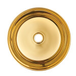 INVENA - Umývadlo na dosku TINOS TREND, 39,5 cm, čierna zlatá lesk CE-43-027-C