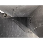 MEXEN/S - Lunar sprchovací kút päťboký krídlový pravá 80 x 80, transparent, nikel kartáčovaný 831-080P-080L-97-00-P