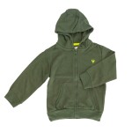 Chlapčenská mikina s kapucňou po celej dĺžke, Minoti, 9ZIPEMB 4, khaki - 98/104 | 3/4let