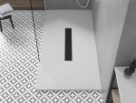 MEXEN/S - Toro obdĺžniková sprchová vanička SMC 170 x 80, biela, mriežka čierna 43108017-B