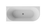 BESCO - Voľne stojaca vaňa DENAYA biela, sifón so štrbinovým prepadom - Farba - Biela, Farba sifónu - Biela, Rozmer vane - 170 × 78 cm, Spôsob prevedenia - Ľavé VANDENA170LW