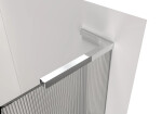 CERANO - Sprchová zástena Walk-in Onyx L-pravá vzpera - 8 mm + polička/držiak na uteráky - chróm, ryhované sklo - 80x200 CER-8050BD1126