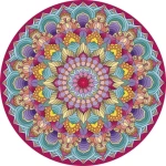 GRAFIX Diamantové maľovanie na ráme Mandala ružová 30cm