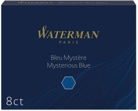 WATERMAN Inks Long Standard mysterious modrá 8ks / Atramentové bombičky / do plniacich pier WATERMAN (S0110910)