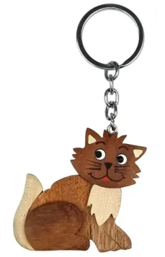 2Kids Toys Drevená kľúčenka veľká Mačka