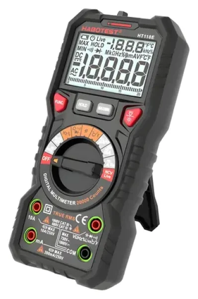 Habotest HT118E / Digitálny multimeter / True RMS / NCV / 20000 counts / 2x AA (HT118E)