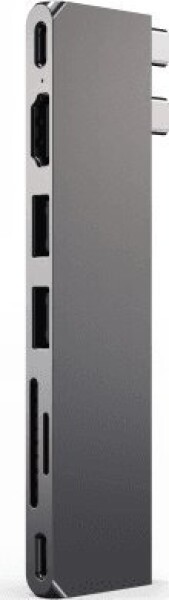 Satechi Pro Hub Slim - aluminiowy hub z podwójnym USB-C do MacBook (USB 4, HDMI, 2x USB-A, SD/microSD, USB-C) (space grey)