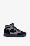 Semišové pánske tenisky Big Star OO174303 Hi-Poly System black-grey 44