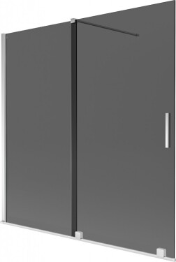 MEXEN/S - Velár dvojkrídlová posuvná vaňová zástena 160 x 150, grafit, chróm 896-160-000-41-01