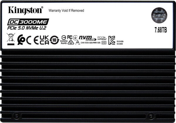 Kingston DC3000ME 7.68TB U.2 PCI-E x4 Gen 5.0 NVMe (SEDC3000ME/7T6)