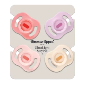 Tommee Tippee Silikónový Cumlík Ultra-light 0-6m, 4 ks, GIRL (433613)