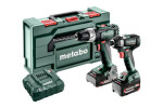 Metabo 685194000 / Aku set / vŕtací skrutkovač BS 18 L + rázový uťahovač SSD 18 LT 200 BL / 1x2Ah amp; 1x4Ah (685194000)