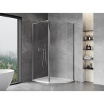 MEXEN/S - Mist Lsprchovací kút päťboký krídlový asymetrický 90 x 80, transparent, chróm 8A8L-090-080-01-00