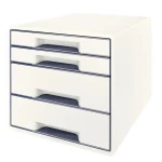 Leitz Wow CUBE (4 zásuvky) Zásuvkový box bielo-šedá / dopredaj (52132001)