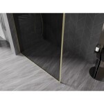 MEXEN/S - Kyoto-XF Sprchová zástena WALK-IN s rámom 60 x 202, grafit 10 mm, zlato kartáčovaná 800-060-104-55-40-X