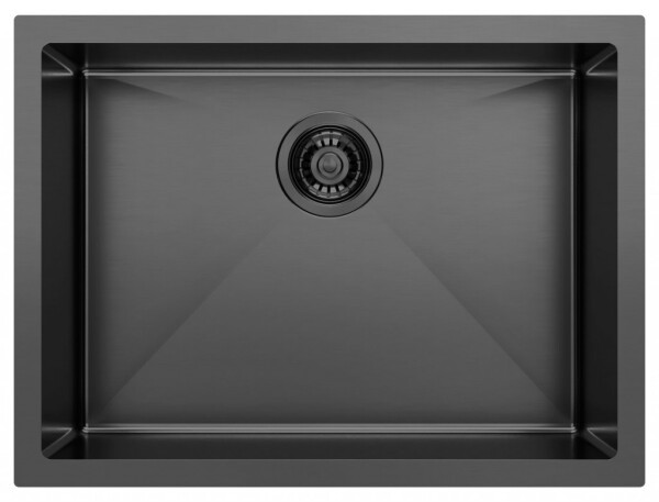 SAPHO SAPHO - ZENITH nerezový drez 60x45cm, gun metal ZN6045B