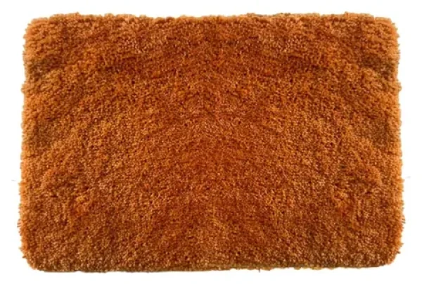 SPIRELLA Kúpeľňová predložka HIGHLAND oranžová / Vysoký vlas / Mikrovlákno / 60 x 90 cm