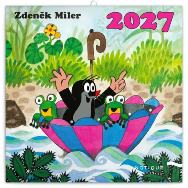 NOTIQUE Krtko 2027 / Poznámkový kalendár / 30 x 30 cm