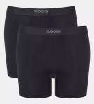Sloggi Men Ever Ease - 2× organické bavlnené šortky s technológiou HeiQ Smart Temp Sloggi BLACK S