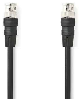 Nedis BNC video kábel čierna / Video kábel / BNC - BNC / 75 Ohm / 5 m / PVC (CVGL01000BK50)