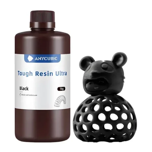 Anycubic Tough Resin Ultra čierna / Živica pre 3D tlač / 1 kg / LCD/DLP / 365-405 nm (SCRBK-10-IPO-01)