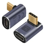 Techly IADAP USB4C-40G sivá / Redukcia USB-C - USB-C / USB4 / 40 Gb/s / 8K 60Hz (IADAP-USB4C-40G)