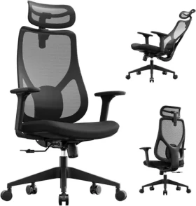 SENSE7 Moyo čierna / Kancelárske ergonomické kreslo / nosnosť 150 kg (5902659848086)
