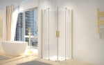 REA - Sprchová kabína Montana Double Gold Brush 80x80 REA-K6695