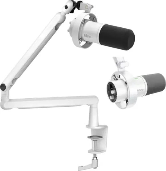 FIFINE T688W USB XLR Kit biela / stolný mikrofón / dynamický / rameno / USB-C / XLR (T688W)