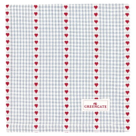 GREEN GATE Bavlnený obrúsok Bea Grey 40 x 40 cm