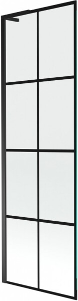 MEXEN/S - Next L vaňová zástena FIX 60 x 150, čierna vzor, čierna 895-060-000-03-77-70