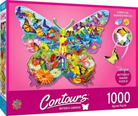 MASTERPIECES Obrysové puzzle Motýlie prekvapenie