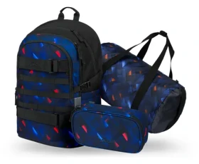 BAAGL SET 3 Skate Indigo: batoh, peračník, športová taška (A-35382)