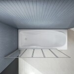 H K - Vaňová zástena päťdielna V5 120M, matný chróm, číre sklo SE-V5 120M