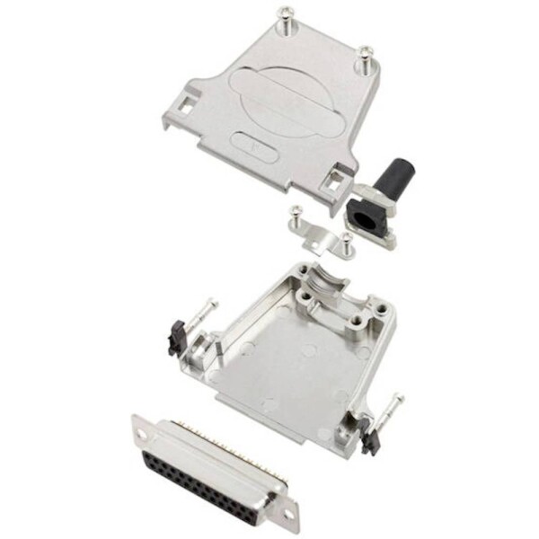 TRU COMPONENTS TCDTZF25DBSK 7708424 sada D-SUB zásuvková lišta 180 ° Pólov: 25 spájkovaný 1 ks; 7708424