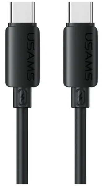 USAMS U98 čierna / Dátový kábel / USB-C - USB-C / 60 W / 3 A / 1 m (SJ787USB01)