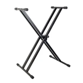 SSQ KS2 grafitová / Stojan na klávesy / dvojitý / výška 62-97 cm / šírka 32-82 cm (SS-1930)