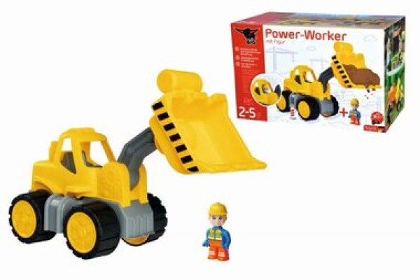 Big Power Worker 54837 Kolesový nakladač s figúrkou 47 cm žltá