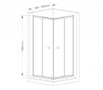 AQUALINE - AGGA štvorcová sprchová zástena 900x900, číre sklo HLF909Y