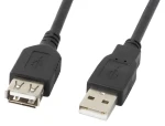 Lanberg CA-USBE-10CC-0050-BK čierna / Kábel USB / USB-A - USB-A / 5m (CA-USBE-10CC-0050-BK)