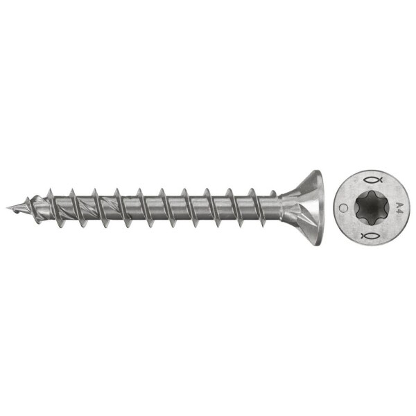 Fischer 574117 skrutky do drevotriesky 4.5 mm 30 mm TX Nerezová oceľ 200 ks; 574117